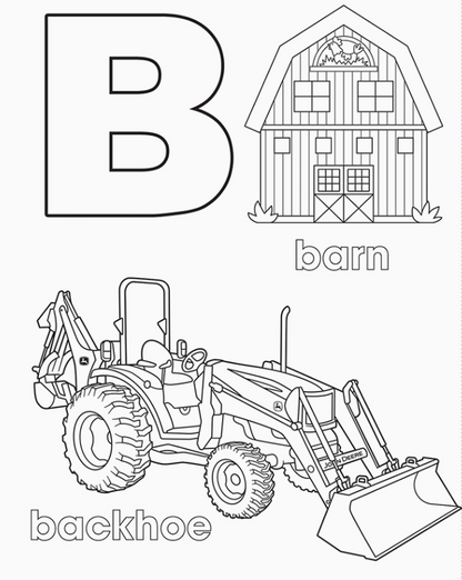 John Deere Kids Tractors, Trucks & Animals Coloring Book with Stickers