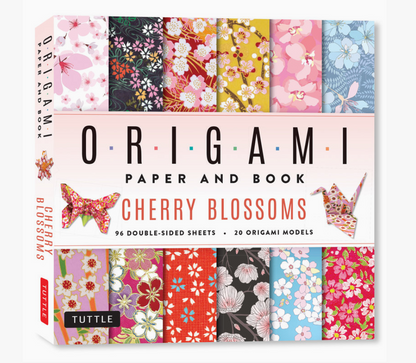 Cherry Blossoms Origami Paper and Book