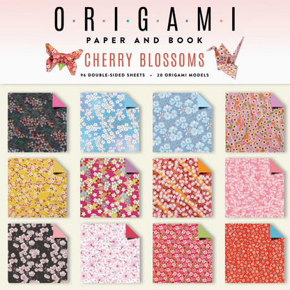 Cherry Blossoms Origami Paper and Book