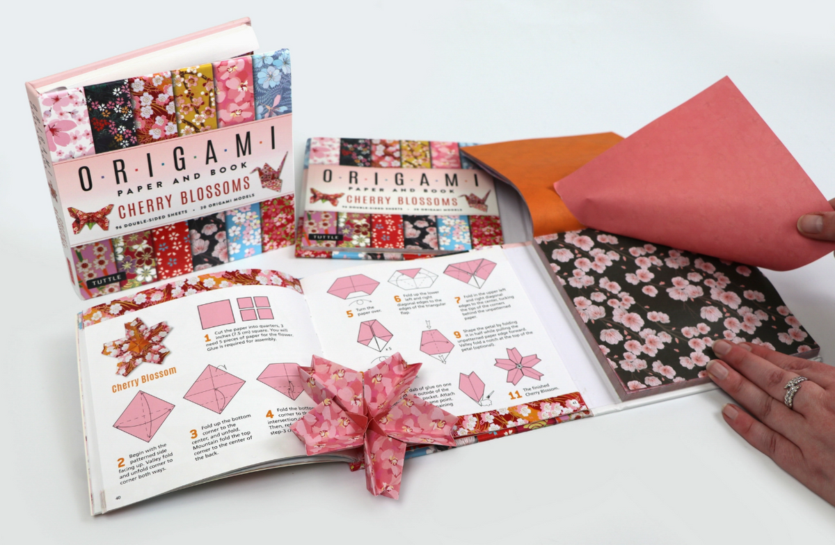 Cherry Blossoms Origami Paper and Book