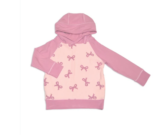 Bamboo Fleece Pullover Hoodie -Whimsical Bows