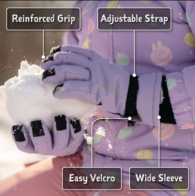 Kids Waterproof Snow Gloves