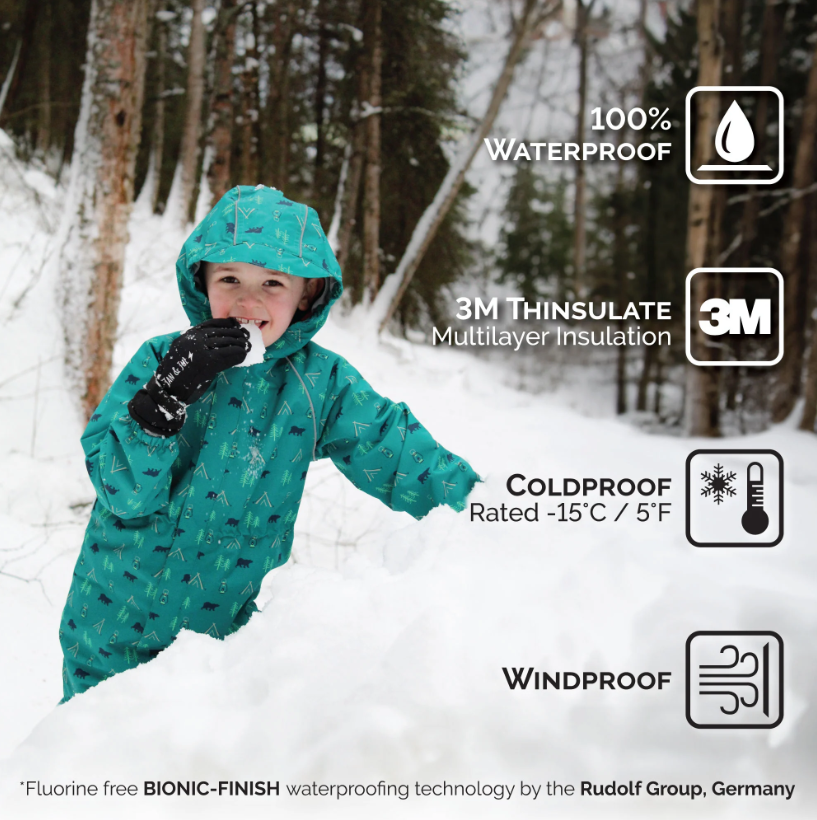 Kids Waterproof Snow Gloves