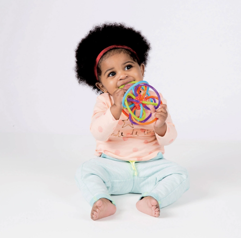 Winkel Rattle+Sensory Teether Toy