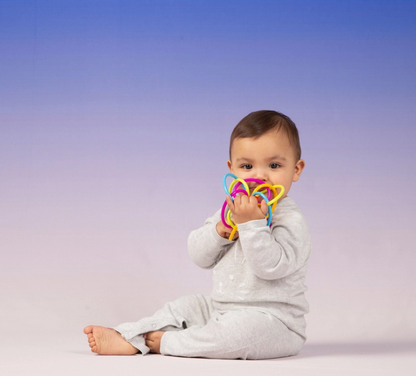 Winkel Rattle+Sensory Teether Toy