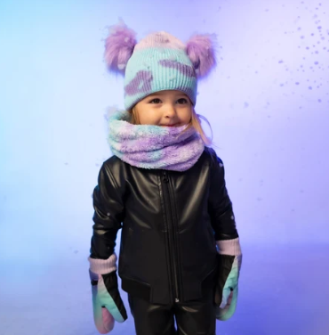 Mermaid Tie Dye Double Pom Knit Toque
