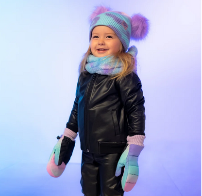 Mermaid Tie Dye Double Pom Knit Toque