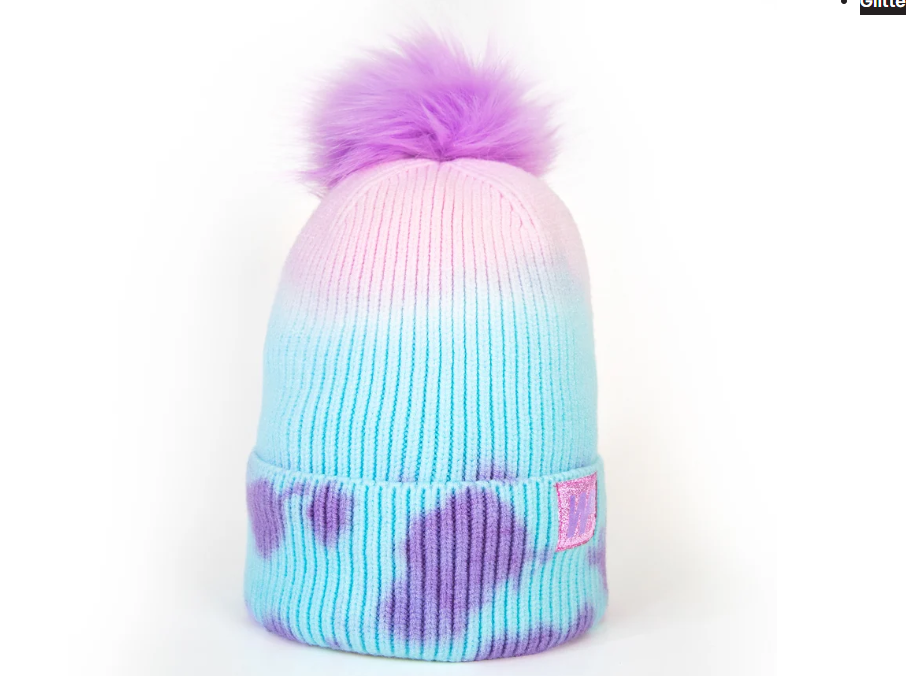 Mermaid Tie Dye Knit Pom Toque