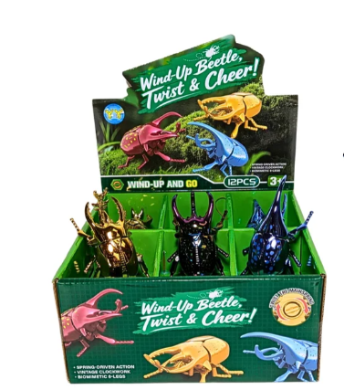 10cm Wind Up Metallic Beetle