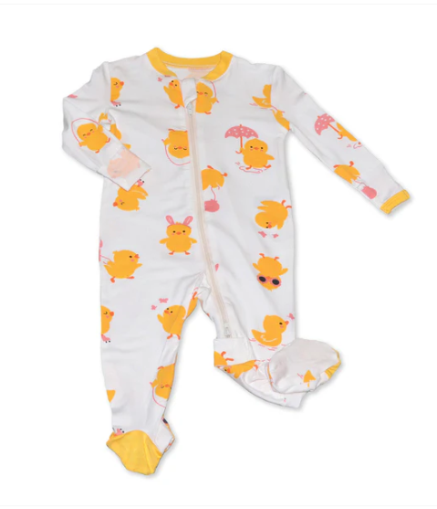 Bamboo Footies with Two Way Zipper