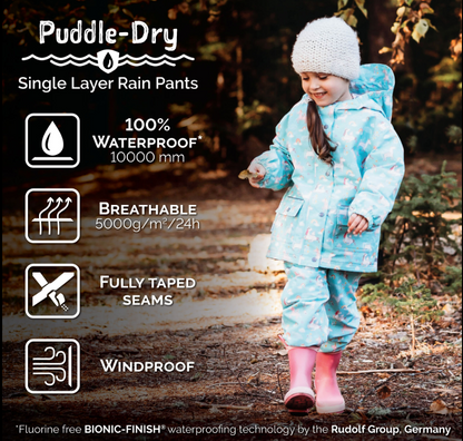 Kids Single Layer Rain Pants