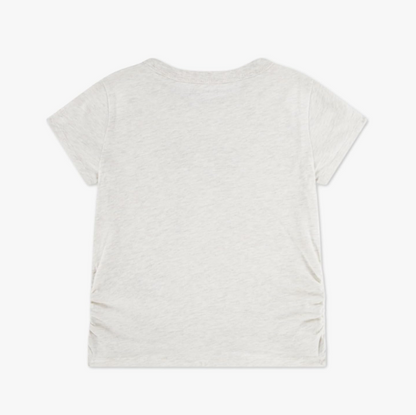 Pearl Bow Ruched Tee