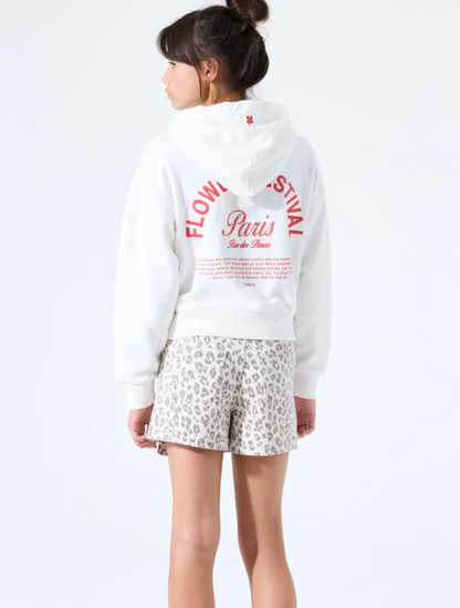 Youth pink leopard skort