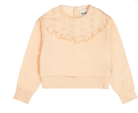 Infant Peach Embroidery Crewneck
