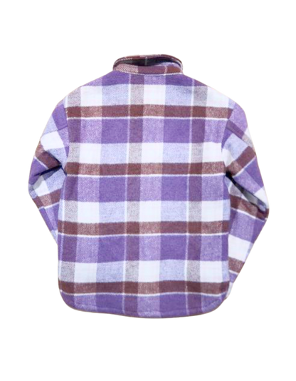 Youth Purple Plaid Shacket