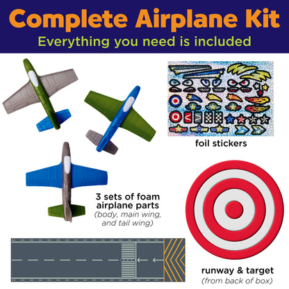 Stunt Squadron Foam Flyers Airplane Craft Kit for Kids