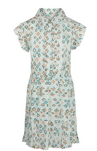 Load image into Gallery viewer, Aqua Blue Panther Print Dress
