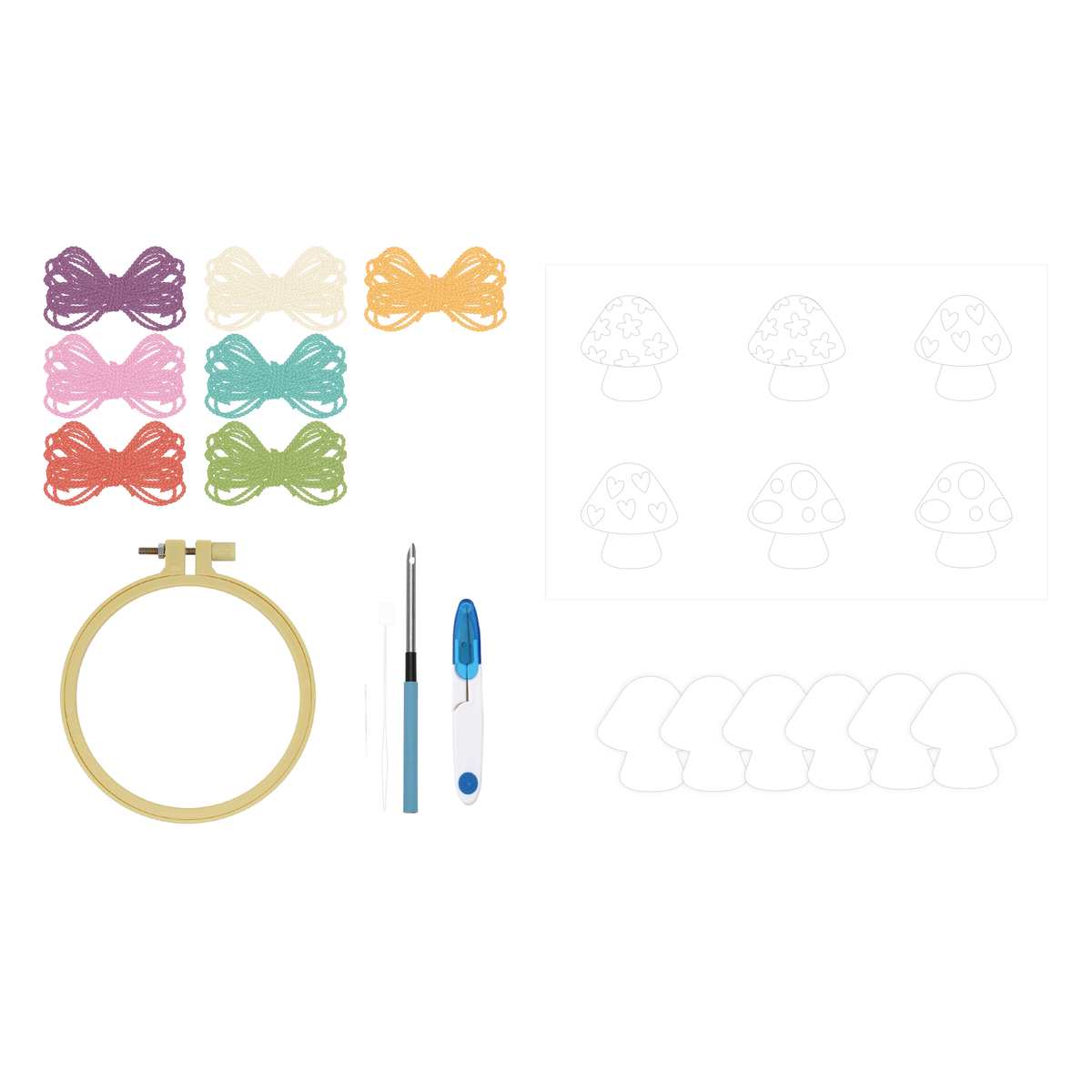 MAGIC MUSHROOM PUNCH NEEDLE COASTER KIT