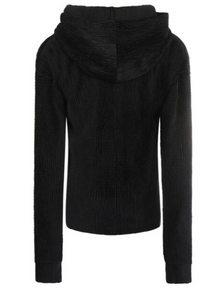 Girls Wavy Ribbed Hoodie