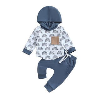 Rainbow Hooded Long Sleeve & Jogger Set