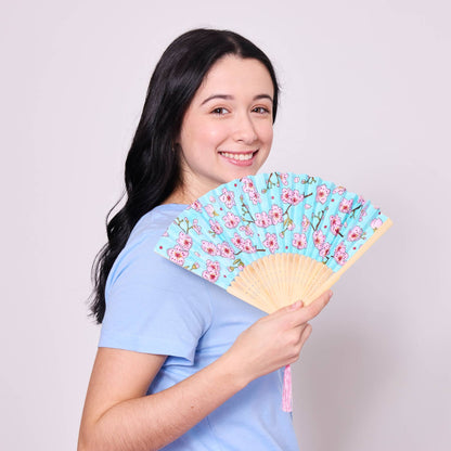 Paper Fan Painting Kit for Kids - Cherry Blossoms