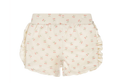 Load image into Gallery viewer, Off White Cherry Shorts w/ Ruffles

