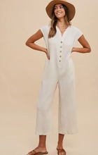 Load image into Gallery viewer, Cotton Gauze Button Down Jumpsuit
