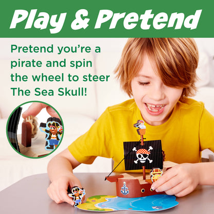 Buildeez! The Sea Skull Pirate Ship - DIY Wooden Craft Kit