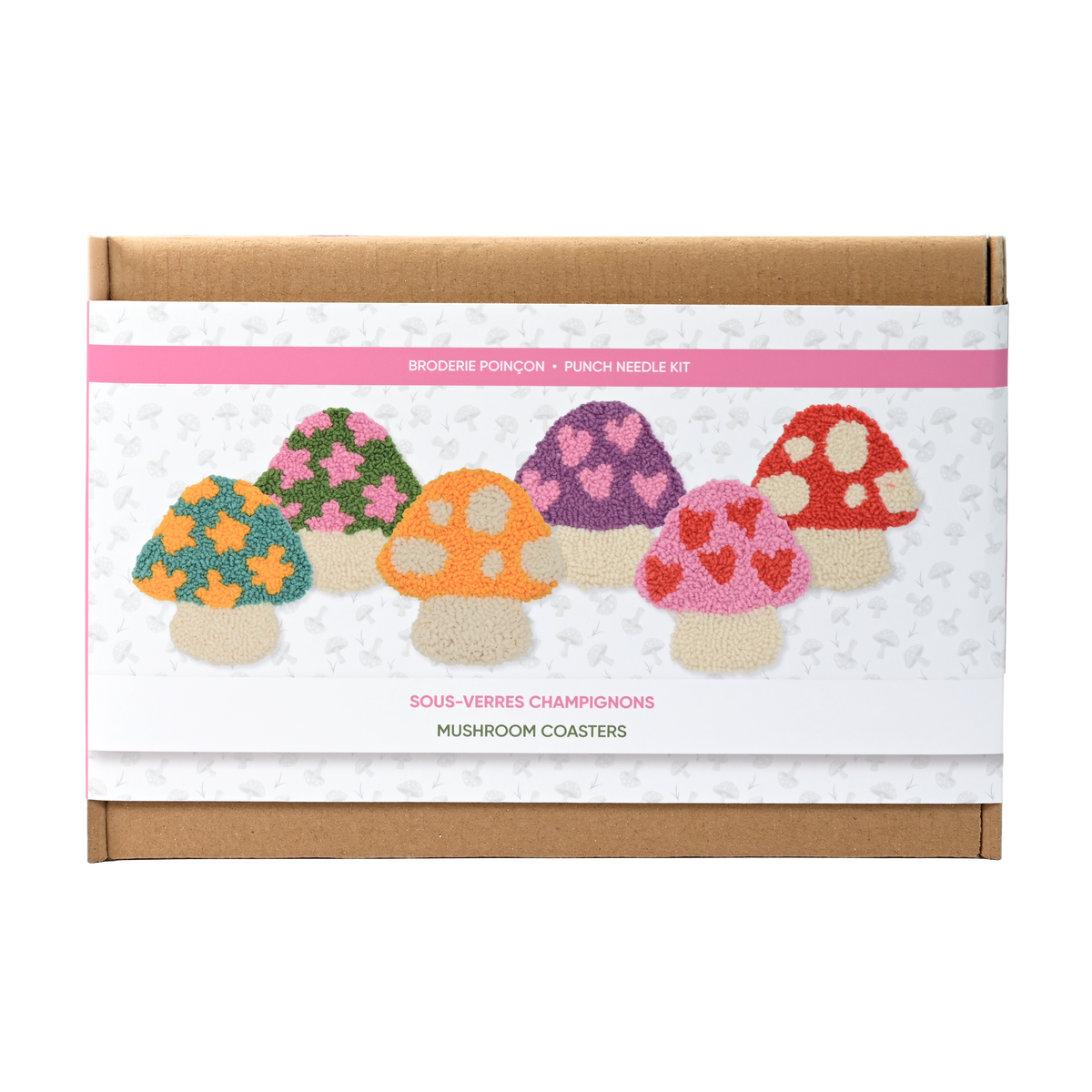 MAGIC MUSHROOM PUNCH NEEDLE COASTER KIT