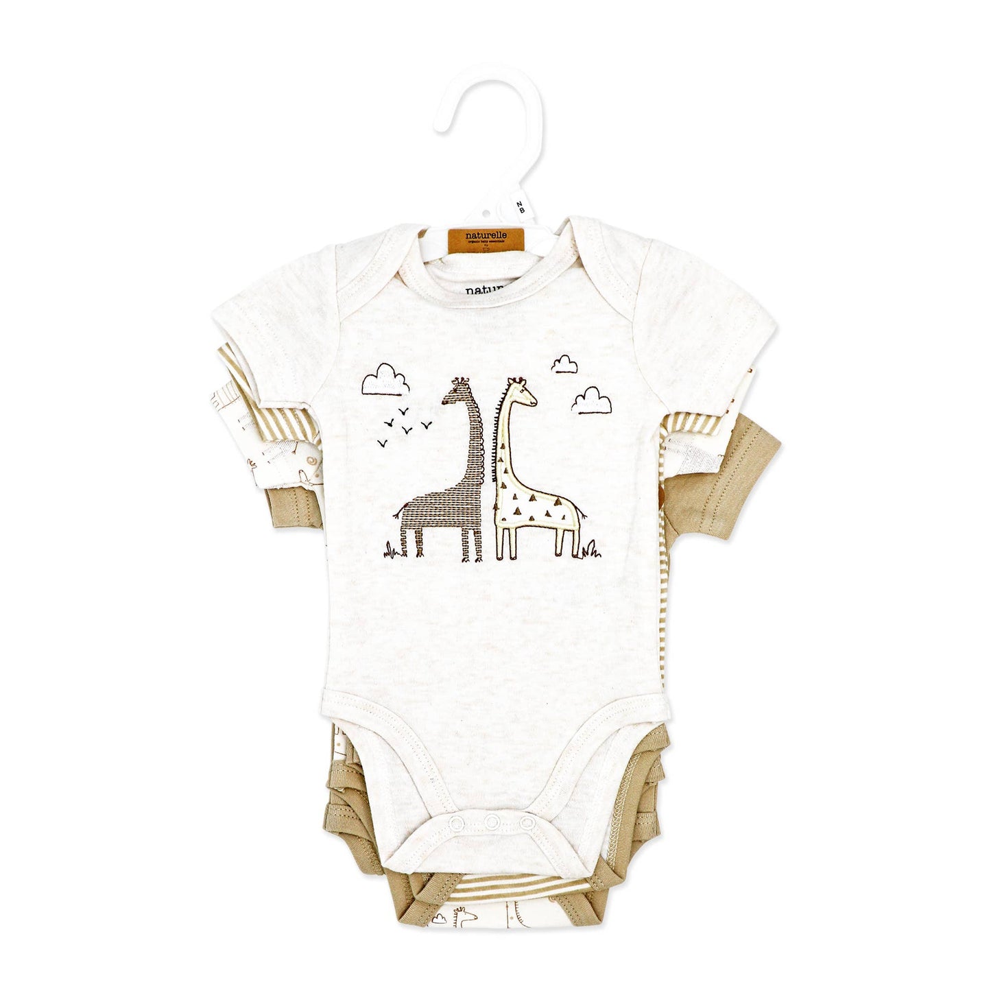 Naturelle 4 Pack Short Sleeve Bodysuit