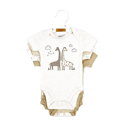 Naturelle 4 Pack Short Sleeve Bodysuit