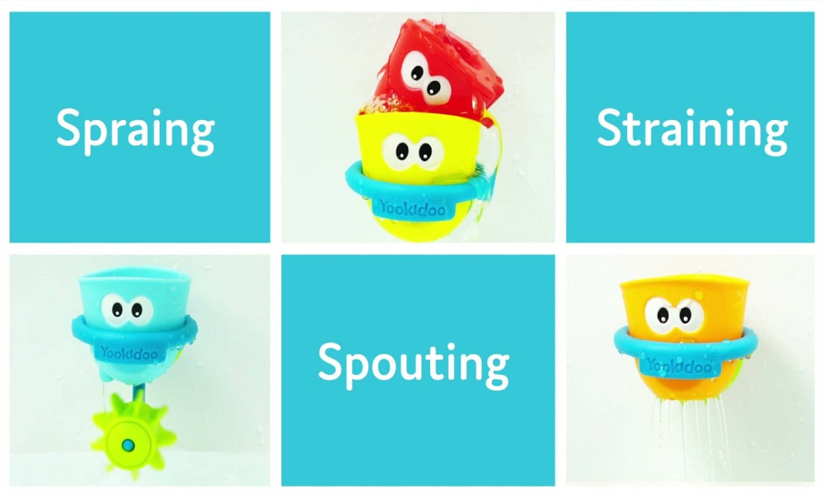 Yookidoo-Fill 'N' Spill Action Cups - Bath Toy - 9 months+