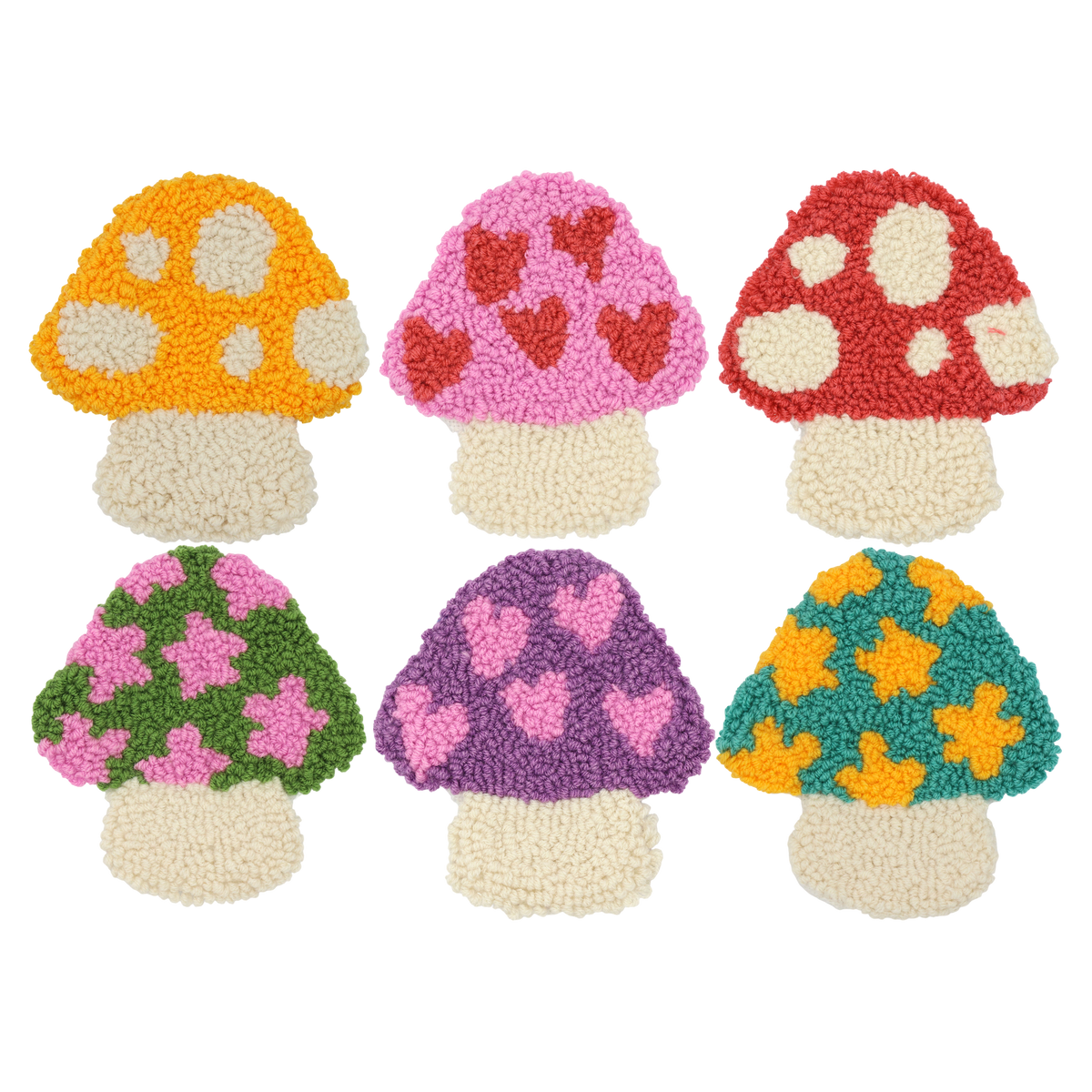 MAGIC MUSHROOM PUNCH NEEDLE COASTER KIT