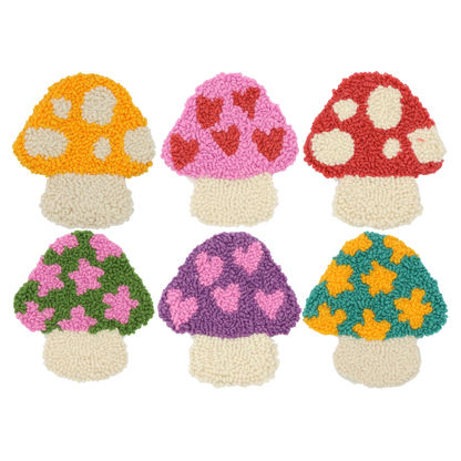 MAGIC MUSHROOM PUNCH NEEDLE COASTER KIT