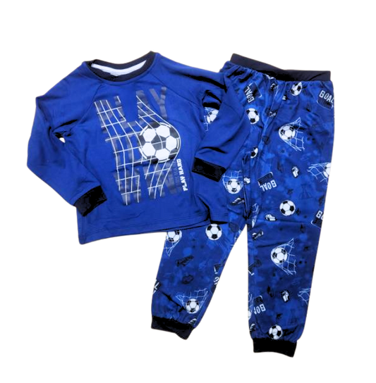 Youth Play Hard Soccer Pajama's