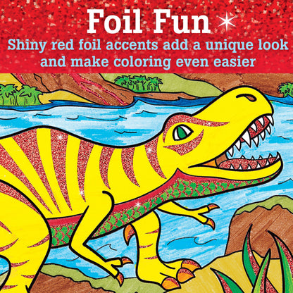 Marker Color by Number T-Rex Foil Fun Kit for Kids