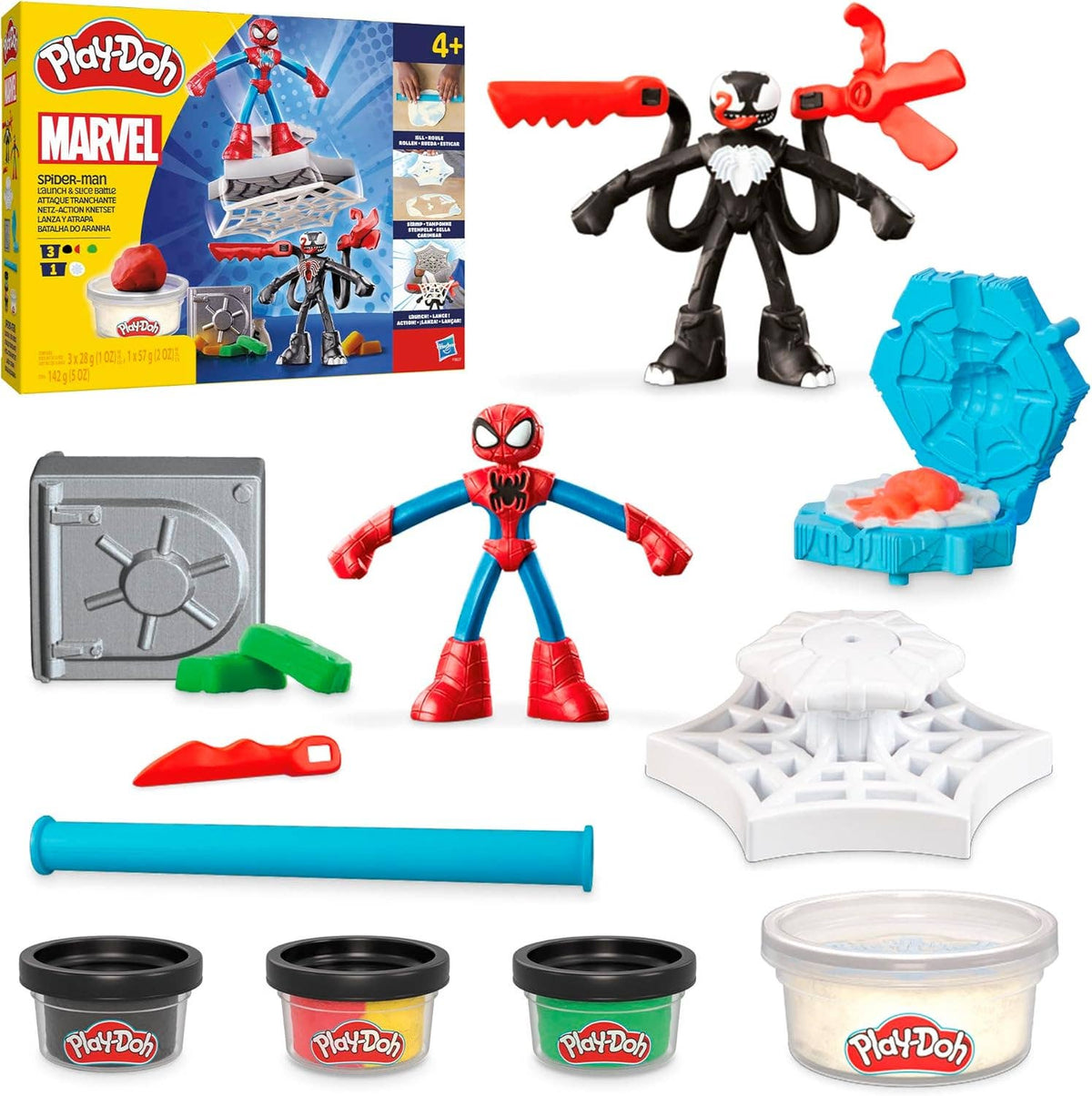 Play-Doh - Spiderman Launch And Slice Battle