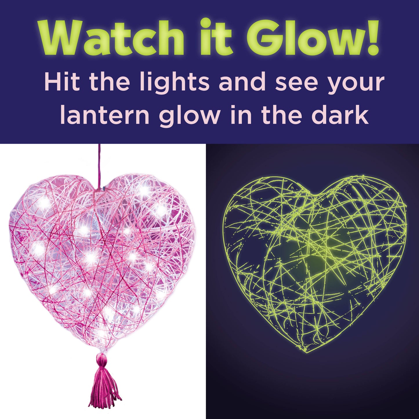 String Art Heart Light DIY Craft Kit for Kids