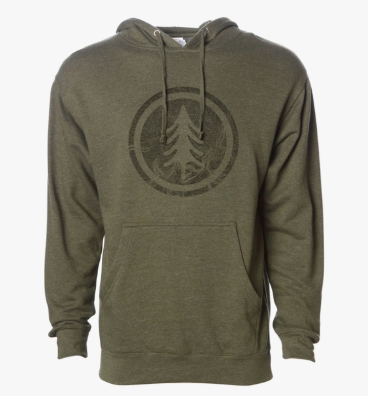 Retro Tree & Topography Hoodie