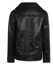 Load image into Gallery viewer, Jet Black Pleather Jacket
