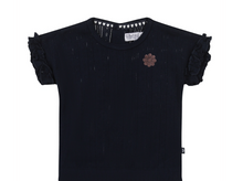 Load image into Gallery viewer, Navy Ruffle Sleeve T-Shirt
