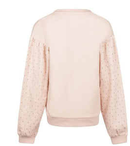 Pink Puff Sleeve Sweater