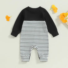 Load image into Gallery viewer, Infant Stripe Romper w/ Patchwork Pocket
