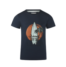 Load image into Gallery viewer, Navy Summer Surfing T-Shirt
