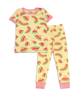 Bamboo Short Sleeve Pajama Set (Watermelon Rainbow)