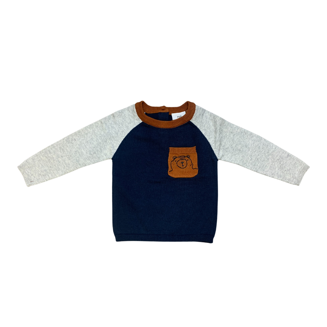 Infant Raglan Elbow Patch Sweater