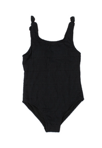 Youth Faux Crepe One Piece Swimsuit