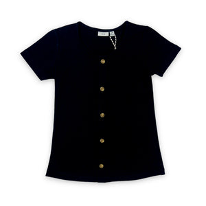 Youth Black Scoop Neck Top