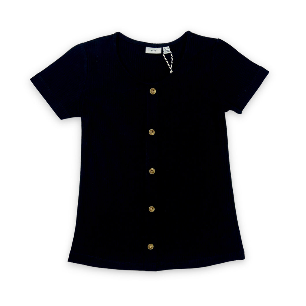 Youth Black Scoop Neck Top