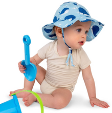 Load image into Gallery viewer, Kids Cotton Floppy Hat-Blue Whale
